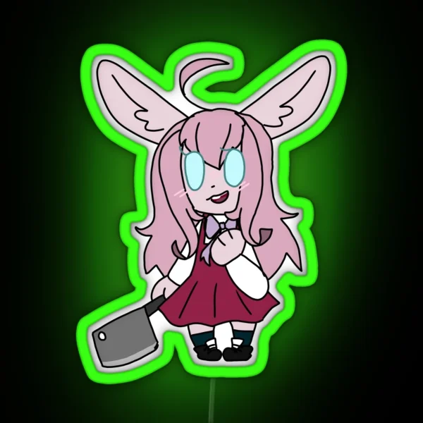 Yami Kawaii Killer Bunny RGB Neon Sign