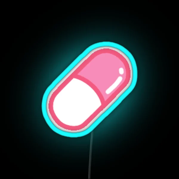 Yami Kawaii Pastel Pink Pill RGB Neon Sign