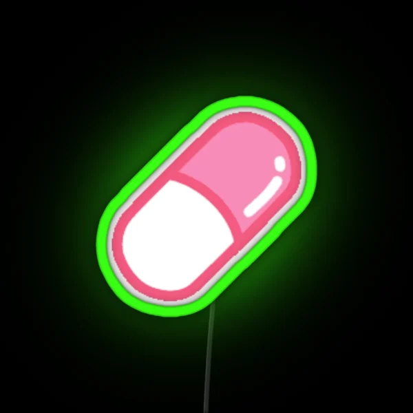 Yami Kawaii Pastel Pink Pill RGB Neon Sign
