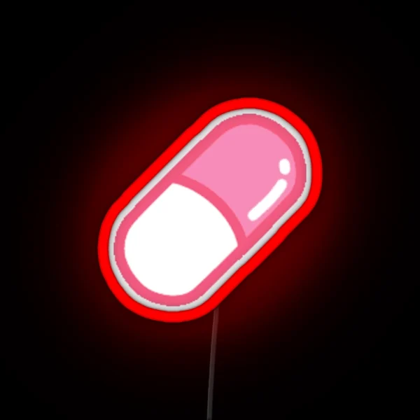 Yami Kawaii Pastel Pink Pill RGB Neon Sign
