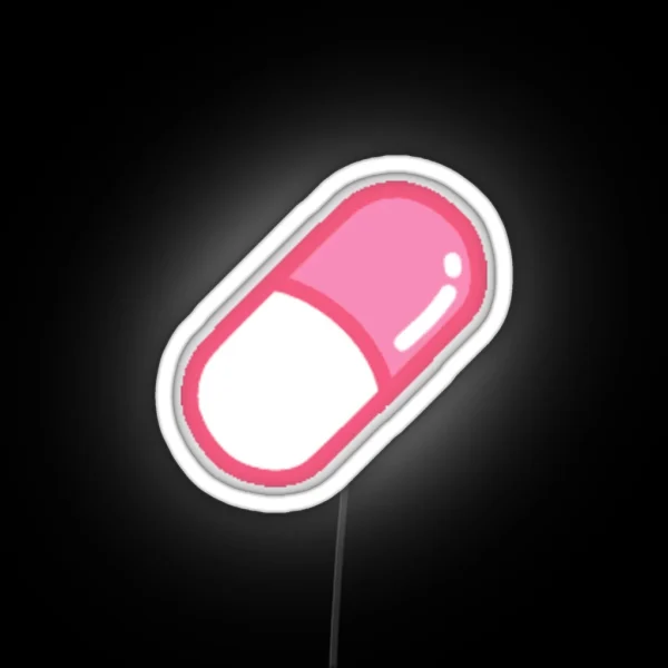 Yami Kawaii Pastel Pink Pill RGB Neon Sign
