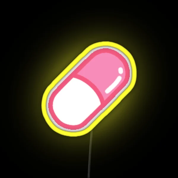 Yami Kawaii Pastel Pink Pill RGB Neon Sign
