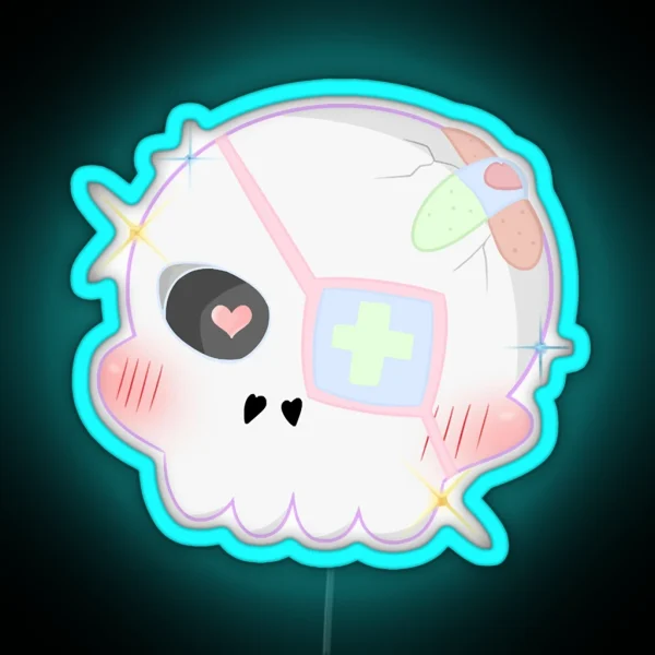 Yami Kawaii Skull RGB Neon Sign