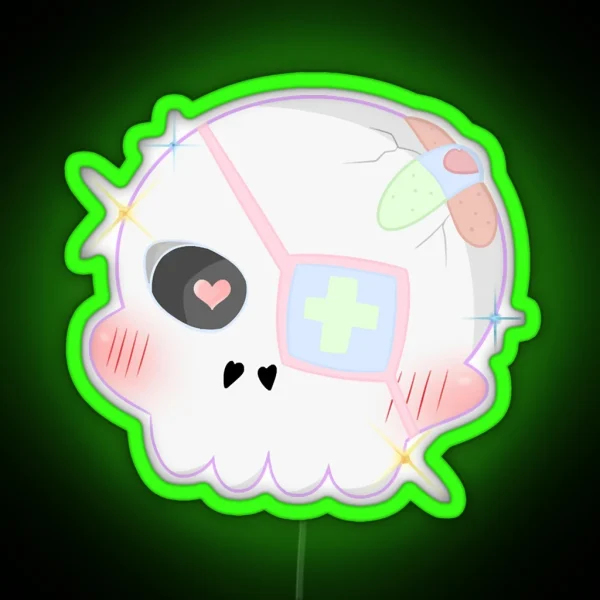 Yami Kawaii Skull RGB Neon Sign