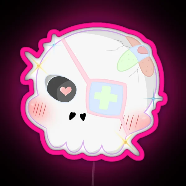 Yami Kawaii Skull RGB Neon Sign