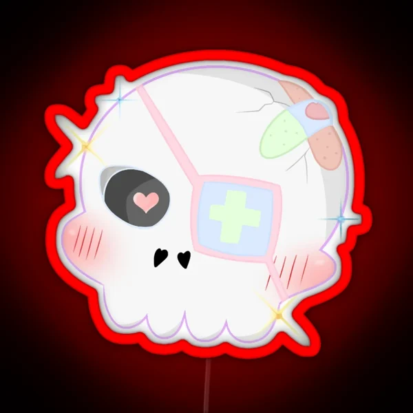 Yami Kawaii Skull RGB Neon Sign