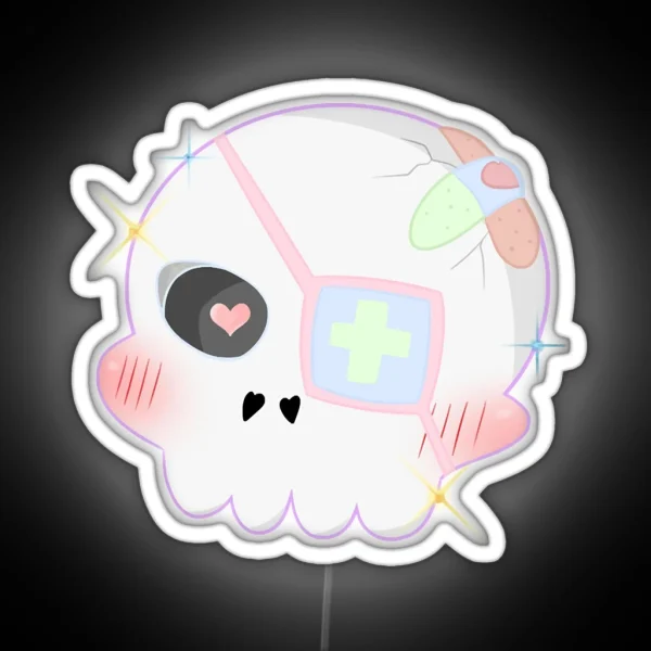 Yami Kawaii Skull RGB Neon Sign