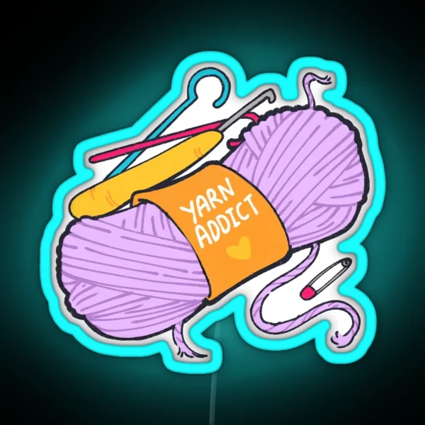 Yarn Addict RGB Neon Sign
