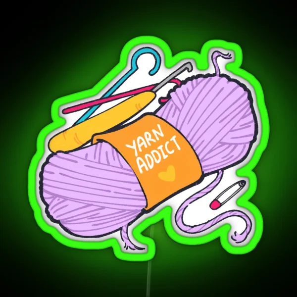 Yarn Addict RGB Neon Sign