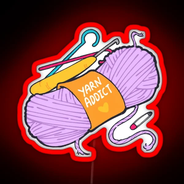 Yarn Addict RGB Neon Sign