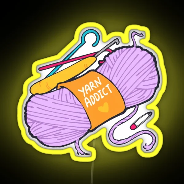 Yarn Addict RGB Neon Sign