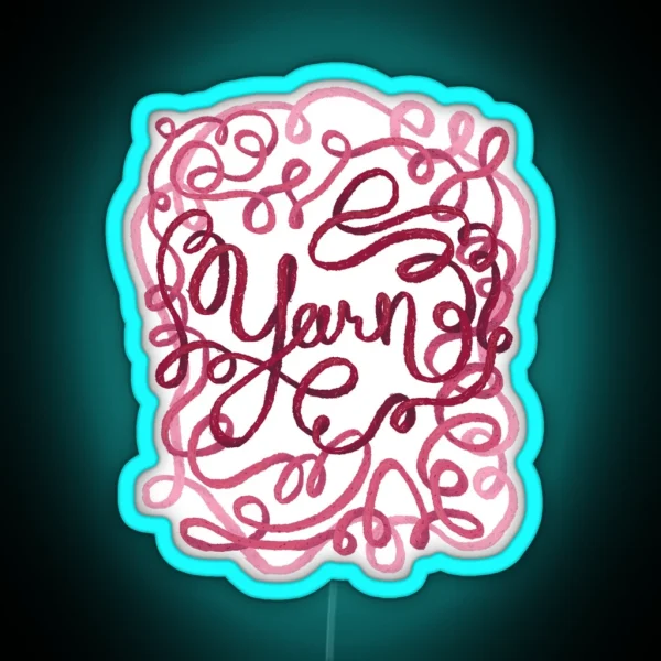 Yarn All Around RGB Neon Sign