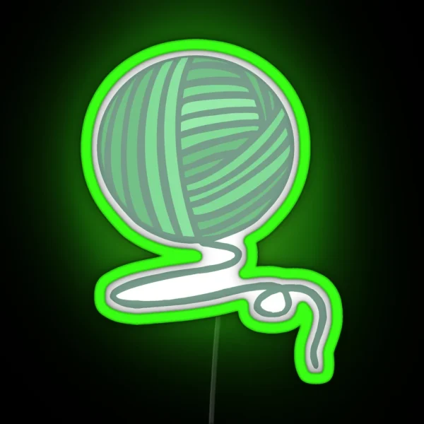 Yarn Ball Artbyrhin RGB Neon Sign