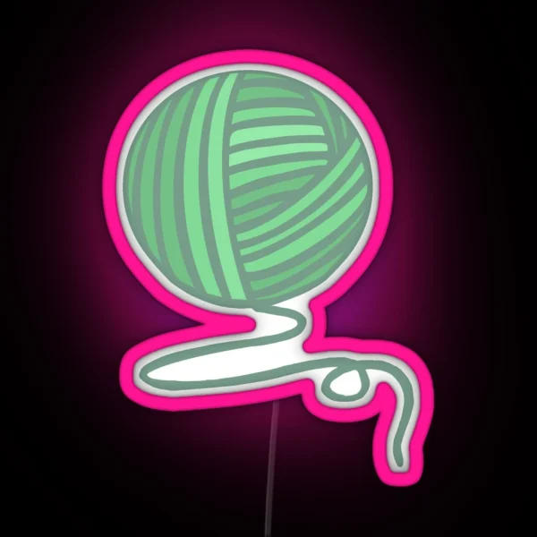 Yarn Ball Artbyrhin RGB Neon Sign