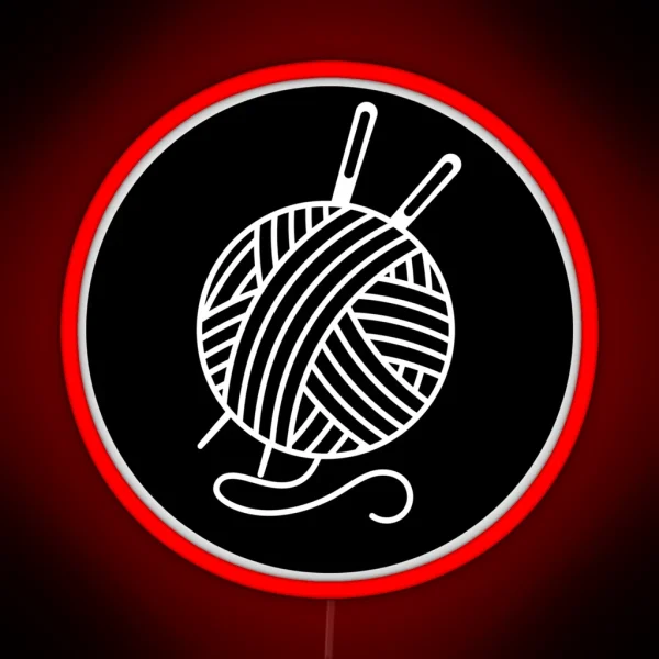 Yarn Ball Knitting RGB Neon Sign