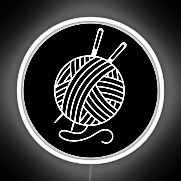 Yarn Ball Knitting RGB Neon Sign