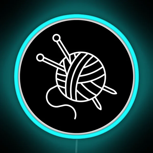 Yarn Ball Knitting RGB Neon Sign