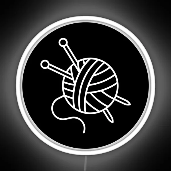 Yarn Ball Knitting RGB Neon Sign