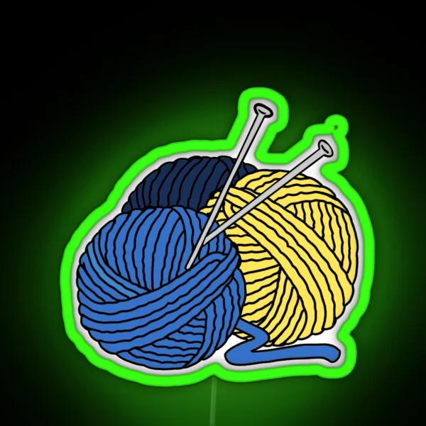 Yarn Ball Trio RGB Neon Sign
