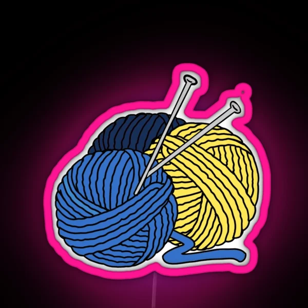 Yarn Ball Trio RGB Neon Sign