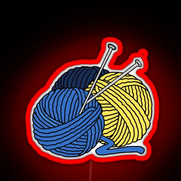 Yarn Ball Trio RGB Neon Sign