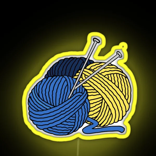 Yarn Ball Trio RGB Neon Sign