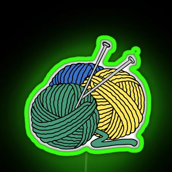 Yarn Ball Trio RGB Neon Sign