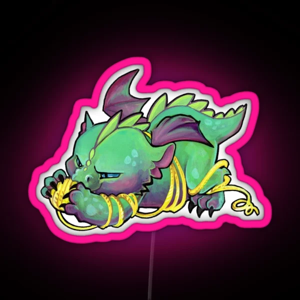 Yarn Dragon RGB Neon Sign