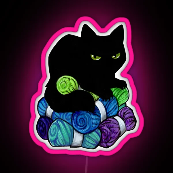 Yarn Hoarding Void RGB Neon Sign