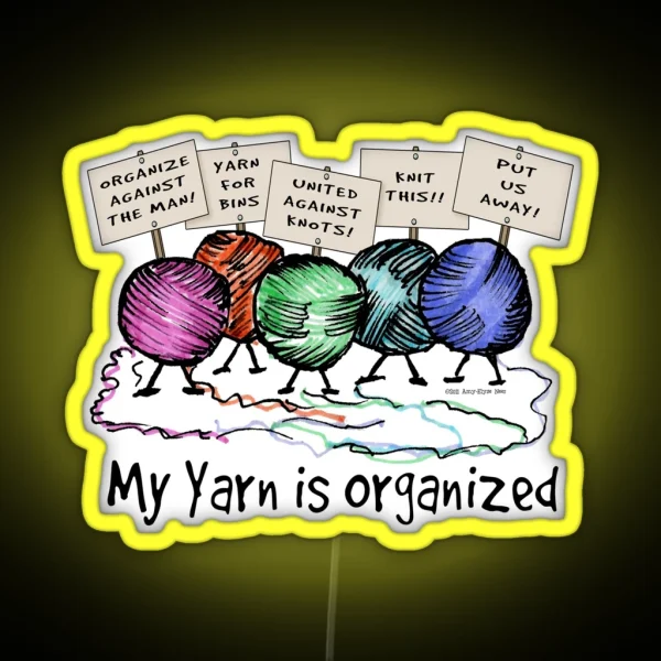 Yarn Organized RGB Neon Sign