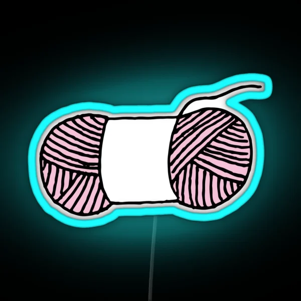 Yarn Skein Doodle RGB Neon Sign