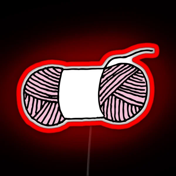 Yarn Skein Doodle RGB Neon Sign