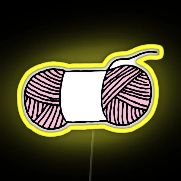 Yarn Skein Doodle RGB Neon Sign