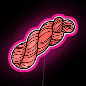 Yarn Skein In Peach RGB Neon Sign