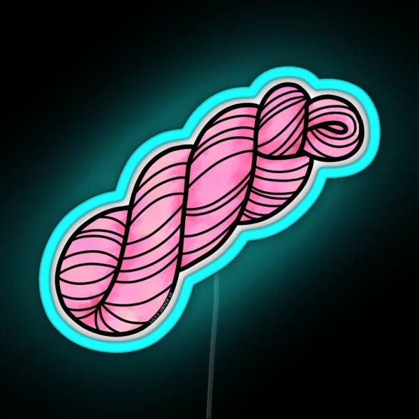 Yarn Skein In Pink RGB Neon Sign