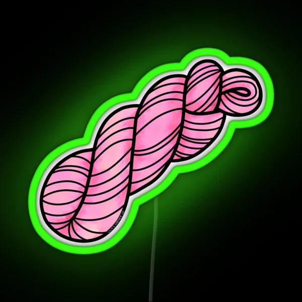 Yarn Skein In Pink RGB Neon Sign