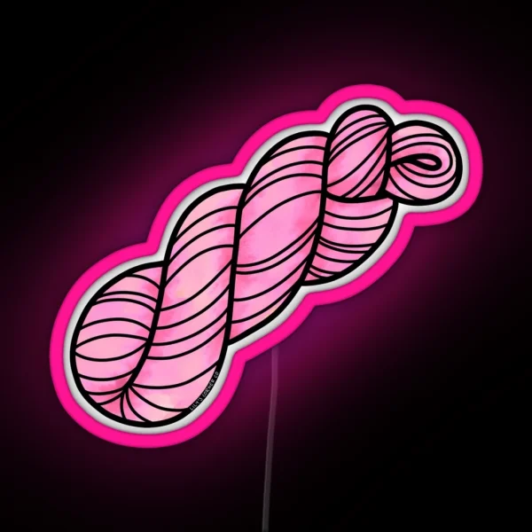 Yarn Skein In Pink RGB Neon Sign