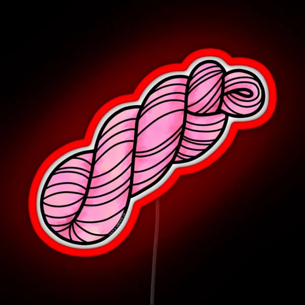 Yarn Skein In Pink RGB Neon Sign