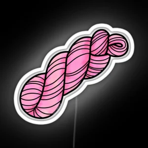 Yarn Skein In Pink RGB Neon Sign