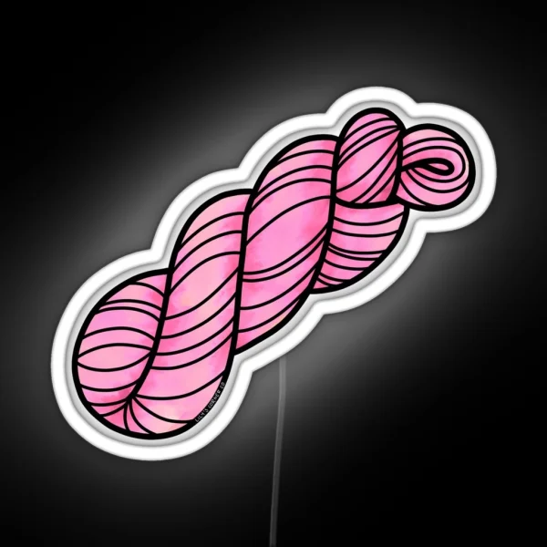 Yarn Skein In Pink RGB Neon Sign