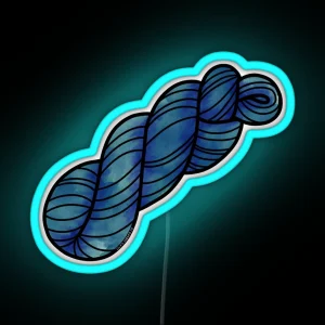 Yarn Skein In Teal RGB Neon Sign