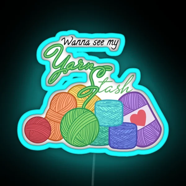 Yarn Stash Alternate RGB Neon Sign