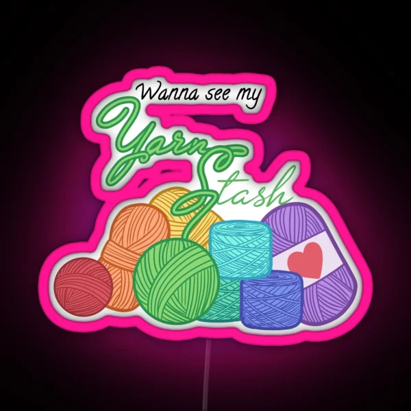 Yarn Stash Alternate RGB Neon Sign