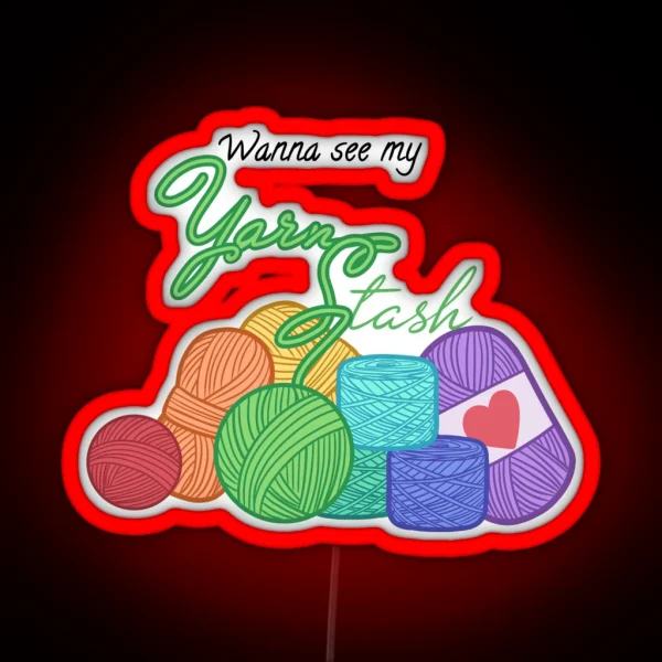 Yarn Stash Alternate RGB Neon Sign