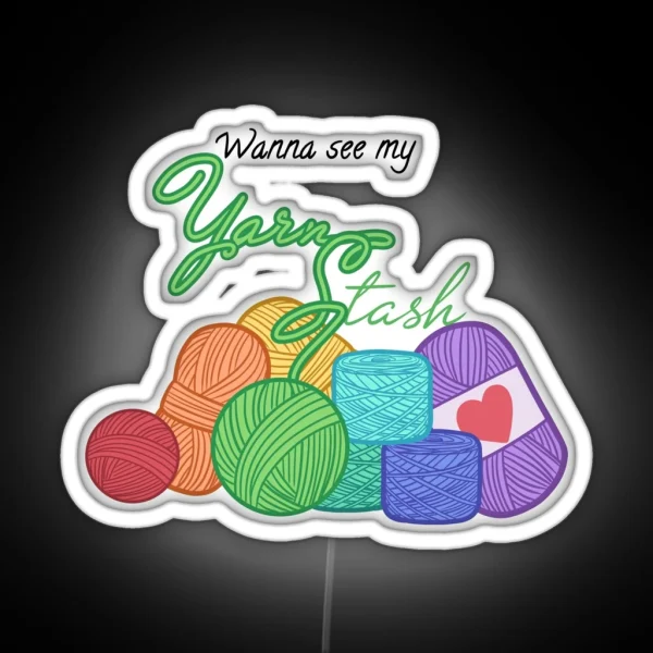 Yarn Stash Alternate RGB Neon Sign