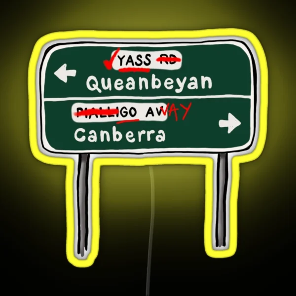YASS Queanbeyan RGB Neon Sign