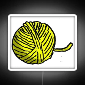 Yellow Ball Of Yarn RGB Neon Sign