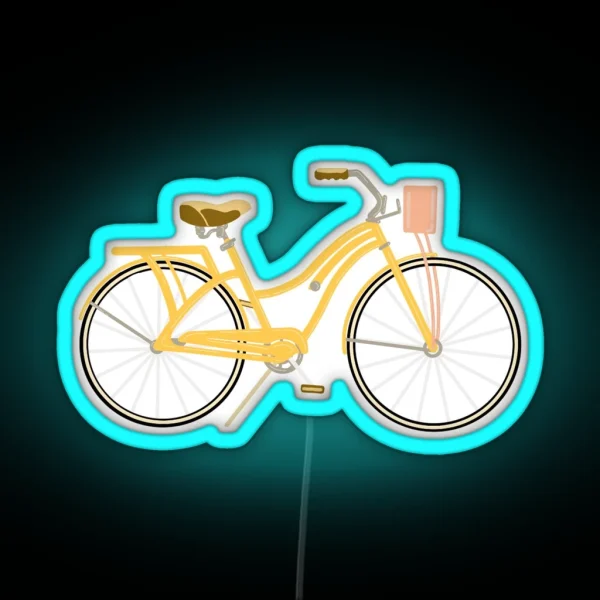 Yellow Bicycle RGB Neon Sign
