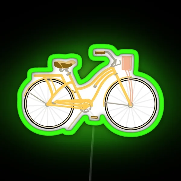 Yellow Bicycle RGB Neon Sign