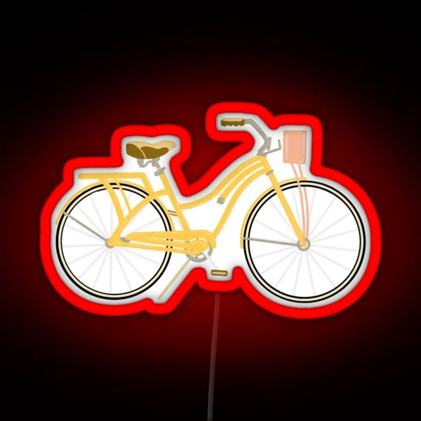 Yellow Bicycle RGB Neon Sign